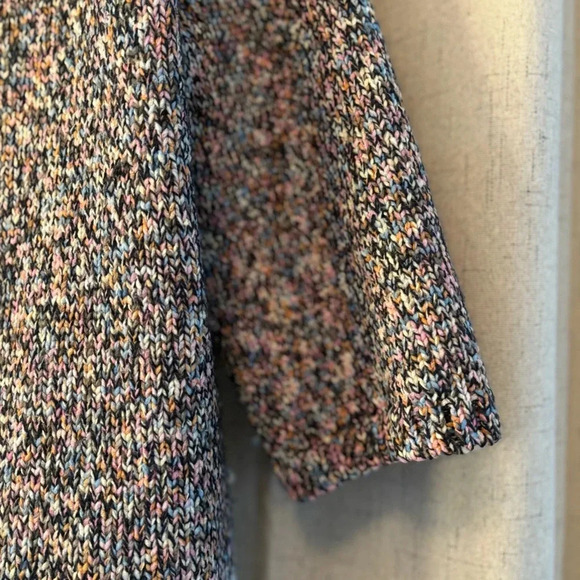 C.J. Banks One Button Open Cardigan Sweater. Size X. Pink, blue black and white - Picture 5 of 6